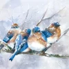 Serviette "Cuddly Birdies"