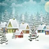 Serviette "Dorf im Schnee"