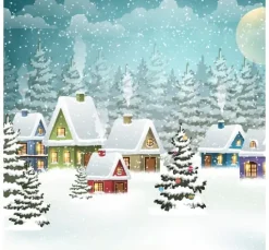 Serviette "Dorf im Schnee"
