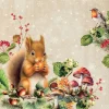 Serviette "Eichhörnchen mit Haselnuss"