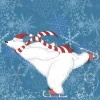 Serviette "Eisbär auf Schlittschuhen"