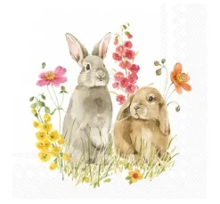 Serviette "Freunde im Frühling"