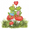 Serviette "Frogs In Love"