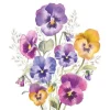 Serviette "Garten-Stiefmütterchen"
