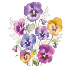 Serviette "Garten-Stiefmütterchen"