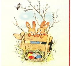 Serviette "Hasenfreundschaft"