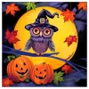 Serviette "Helloween Eule"