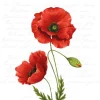 Serviette "Leuchtender Klatschmohn"