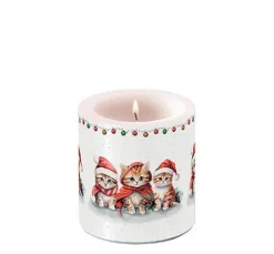 Serviette "Lustige Weihnachtskätzchen"