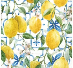 Serviette "Mediterrane Zitronen"