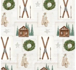 Serviette "Nordic Winter Collage"