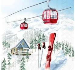 Serviette "Skiurlaub"