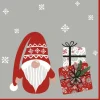 Serviette "Wichtel mit Geschenken"
