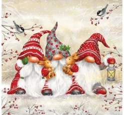 Serviette "Wichteltrio"