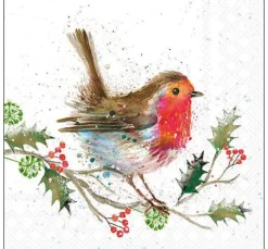 Serviette "Winter Robin"