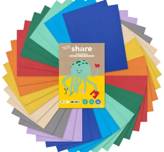 share Kreativ-Bastelblock A5, 40 Blatt