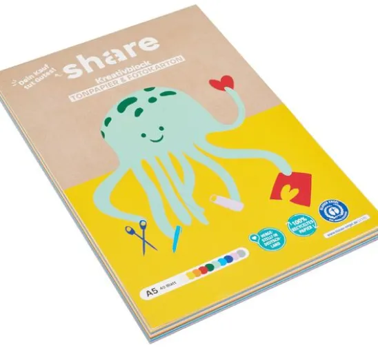 share Kreativ-Bastelblock A5, 40 Blatt
