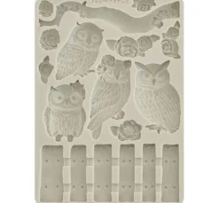 Silikonform A5 "The Owl's House - Owls and Branch"