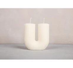 Silikon Gießform "Kerze U-Form geriffelt"