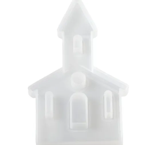 Silikon-Gießform "Kirche", mit Steckkante