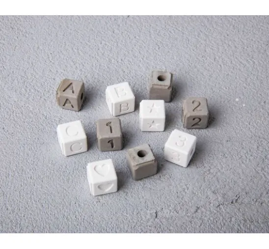 Silikon-Gießform "Perlen - Buchstaben & Zahlen"