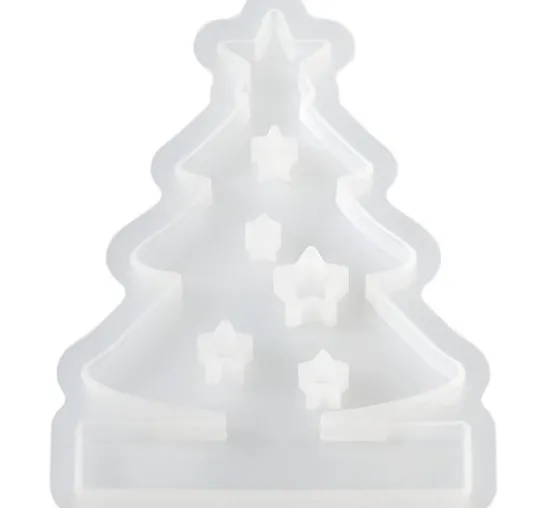 Silikon-Gießform "Tannenbaum" mit Steckkante