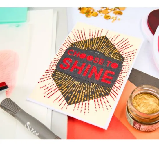 Sizzix A6 Stencil "Cosmopolitan - Shine Bright by Stacey Park"