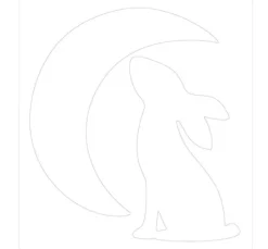 Sizzix Bigz Stanzschablone "Rabbit & Moon"