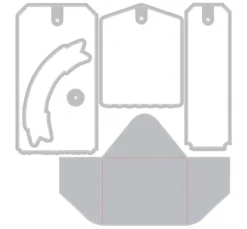 Sizzix Framelits Stanzschablone und Clear Stamps "Tag It by 49 & Market"