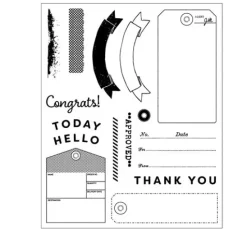 Sizzix Framelits Stanzschablone und Clear Stamps 