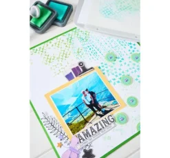 Sizzix Stencil Set "Stitched Florals"