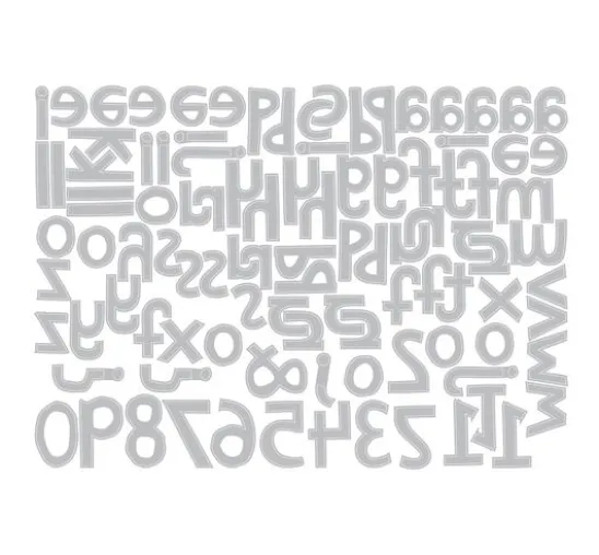 Sizzix Thinlits Stanzschablone "Alphanumeric Cutout Lower by Tim Holtz"