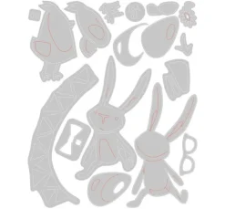 Sizzix Thinlits Stanzschablone "Bunny + Chick by Tim Holtz"