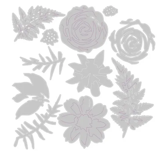 Sizzix Thinlits Stanzschablone "Flowers & Fern"