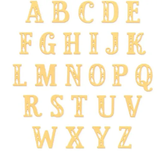 Sizzix Thinlits Stanzschablone "Folk Alphabet"