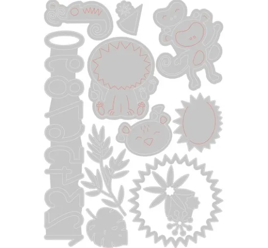 Sizzix Thinlits Stanzschablone "Jungle Fun"