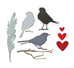 Sizzix Thinlits Stanzschablone "Lovebirds by Tim Holtz"