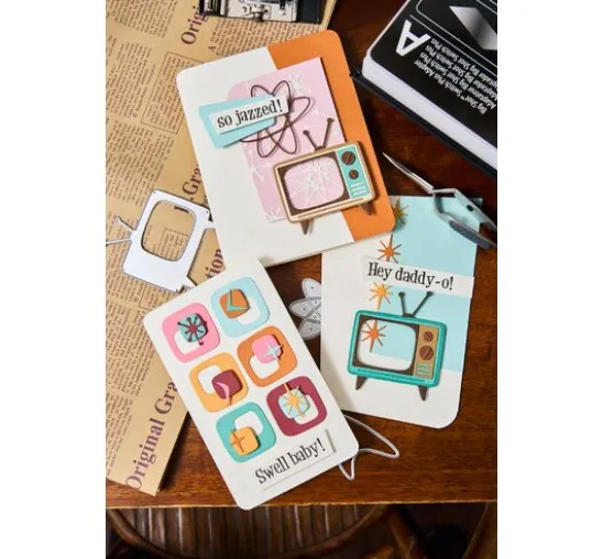 Sizzix Thinlits Stanzschablone "Vault Atomic Retro by Tim Holtz"
