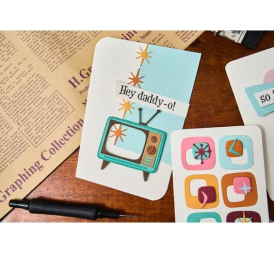 Sizzix Thinlits Stanzschablone "Vault Atomic Retro by Tim Holtz"