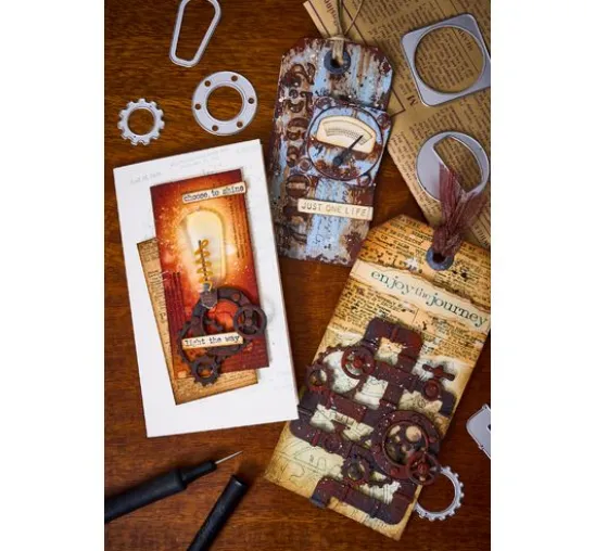 Sizzix Thinlits Stanzschablone "Vault Industrial by Tim Holtz"