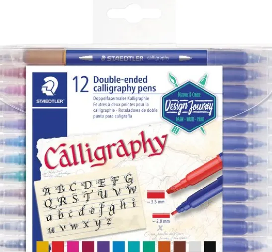 STAEDTLER Doppelfasermaler Kalligraphie, 12 St.