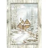 Stamperia Motiv-Strohseiden Sortiment "White Christmas", DIN A6, 8er Set