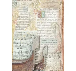 Stamperia Motiv-Strohseide "Venice City of Art - Gondola"