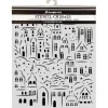 Stamperia Schablone "Christmas Village", 20 x 25 cm