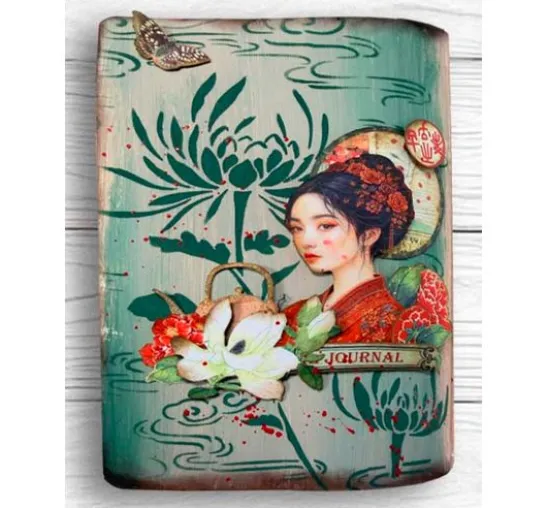 Stamperia Schablone "Oriental Garden - Lotus flower", 20 x 25 cm