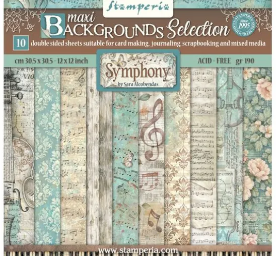 Stamperia Scrapbook-Block "Symphony Backgrounds"