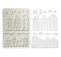 Stamperia Silikonform A5 "Christmas Village"