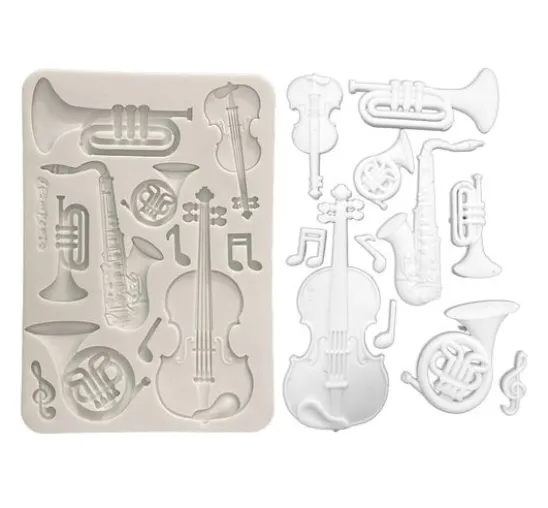Stamperia Silikonform A5 "Symphony - Musical Instruments"