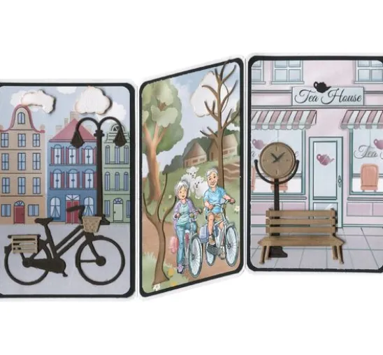 Stanzschablone "Fahrrad mit Korb"