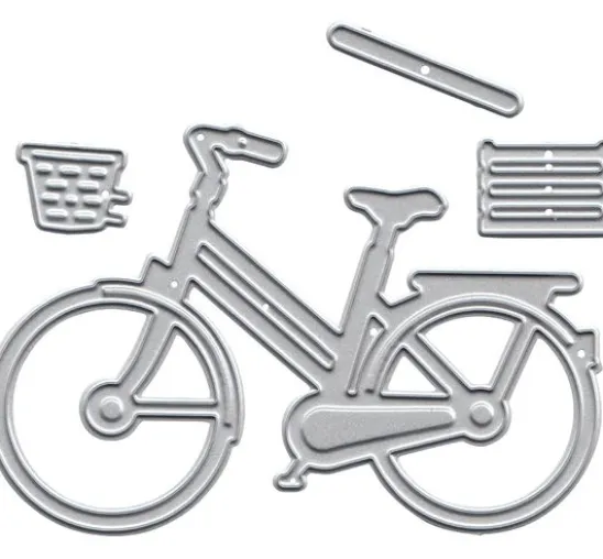 Stanzschablone "Fahrrad mit Korb"